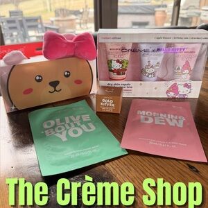 The Crème Shop & I Dew Care Bundle Masks Headband Dry Skin Lotion Cream $40+ New